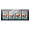 Comic Book Frame with Mat for 4 Current Era Comics Published After 1985 - White Wood Comic Frame With Black Mat for 6.875x10.5 Comics - 37.5x14 Frame Size